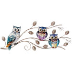 Harms - tenture murale hiboux design branche de jardin dcoration dcoration extrieure multicolore 5007222 ...