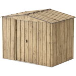 Tepro - duramax abri de jardin m�tal woodgrain - 4, 75m� - kit ancrage - imitation bois