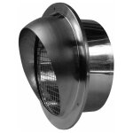 Terminal mural de prise d'air inox pour raccordement chauffe - eau thermodynamique - diam�tre : 125