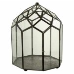 Paris prix - terrarium en verre vintage 'brisla' 38cm noir