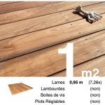 Terrasseenbois. fr - planches de terrasse bois exotique jatoba pour 1 m ? longueur 0, 95 m