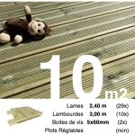 Terrasseenbois. fr - kit terrasse pin autoclave vert pour 10 m² ? lames 2, 4 m, lambourdes 3 m et visserie ... Terrasseenbois. fr - kit terrasse pin autoclave vert pour 10 m² ? lames 2, 4 m, lambourdes 3 m et visserie ...