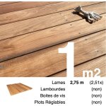 Terrasseenbois. fr - planches de terrasse bois exotique jatoba pour 1 m ? longueur 2, 75 m