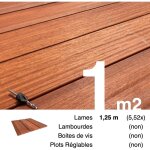 Terrasseenbois. fr - planches de terrasse bois exotique padouk pour 1 m ? longueur 1, 25 m