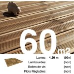 Terrasseenbois. fr - planches de terrasse pin autoclave marron pour 60 m� ? longueur 4, 2 m ? livraison ...