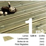 Terrasseenbois. fr - planches de terrasse pin autoclave vert pour 1 m² ? longueur 3, 3 m Terrasseenbois. fr - planches de terrasse pin autoclave vert pour 1 m² ? longueur 3, 3 m