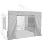 Terre jardin - lot de 4 murs pour tonnelle pliante 3 x 3 m - - blanc