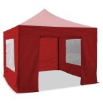 Terre jardin - lot de 4 murs pour tonnelle pliante 3 x 3 m - - rouge