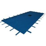 Terre jardin - b�che d'hivernage pour piscine rectangulaire - anti - uv - 140 g / m� - filet de drainage ...
