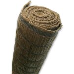Brise vue occultant 230 g / m - imitation paille / bois - canisse synthtique - 1. 5 x 5 - marron