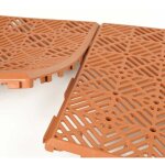 Caillebotis en plastique x5 - 29 x 29 cm - antidérapant - - brique Caillebotis en plastique x5 - 29 x 29 cm - antidérapant - - brique