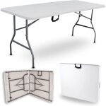 Terre jardin - table pliante rectangulaire - 8 places 180 x 74 x 74 cm , 175 kg max - table pliante exterieur, ...