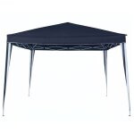 Terre jardin - tonnelle pliante 3 x 3 m, hauteur 2, 5 m - polyester 160g / m - sac de transport - bleu ...