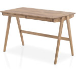 Terre de nuit - bureau 2 tiroirs en bois massif chne clair - bu16008
