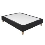 Terre de nuit - cache - sommier coton jersey noir 80x190 - noir