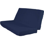 Terre de nuit - drap housse bleu marine pour matelas clic - clac bonnet 20 cm 140x190