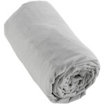Terre de nuit - drap housse flanelle gris 160x200 cm