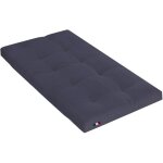 Terre de nuit - matelas futon anthracite en coton 90x190