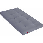 Terre de nuit - matelas futon gris clair en coton 90x190