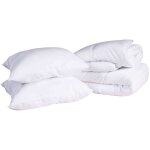 Terre de nuit - pack couette mi - saison et oreiller recycl moelleux enveloppe microfibre 140x200