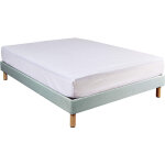 Terre de nuit - prot�ge matelas molleton 100% coton bio - bonnet 27 cm 160x210