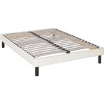 Terre de nuit - sommier kit dco cru tapissier pieds inclus - 90x190