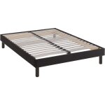 Terre de nuit - sommier kit déco noir tapissier pieds inclus - 140x190 Terre de nuit - sommier kit déco noir tapissier pieds inclus - 140x190