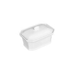 Terrine en cramique - 17, 2 x 11, 9 x 10 cm - blanc - livraison gratuite