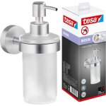 Moon ensemble distributeur de savon, verre satin et acier inoxydable chrom - distributeur de savon ...
