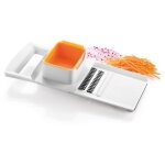 Tescoma 643854 rpe et spiraliseur manuels rpe plane orange, blanc