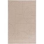 Tesso living - tapis salon à poil court, boho géométrique - beige - 80cm x 150cm Tesso living - tapis salon à poil court, boho géométrique - beige - 80cm x 150cm
