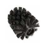 Tte de brosse wc noire de rechange pour porte - brosse wc, avec adaptateur, polypropylne,  6, 5 cm, ...