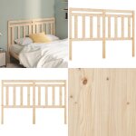 Tte de lit 140x4x100 cm bois massif de pin - tte de lit - lit - meuble de chambre - bois massif - pin ...