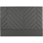 Tte de lit 170 cm - velours - gris - sukiali