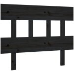 T�te de lit accessoire couchage chambre � coucher meuble 103, 5 x 3 x 81 cm bois de pin noir tdl0202383 ...