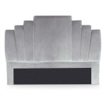 Tte de lit arena 160 cm velours argent