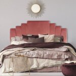 Cotecosy - tte de lit arena 180 cm velours rose