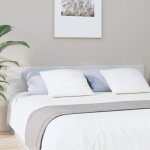 T�te de lit blanc brillant 200x1, 5x80 cm bois d'ing�nierie