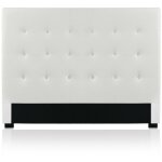 T�te de lit capitonn�e premium 160cm blanc