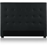 T�te de lit capitonn�e premium 160cm noir
