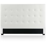 T�te de lit capitonn�e premium 180cm blanc