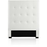 T�te de lit capitonn�e premium 90cm blanc