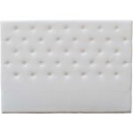 Habitat et jardin - tte de lit capitonne 'dco' - 169 cm - blanc - en pvc