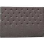 Habitat et jardin - tte de lit capitonne 'dco' - 169 cm - taupe - en tissu