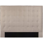 Miliboo - tête de lit capitonnée en tissu velours taupe l140 cm halciona Miliboo - tête de lit capitonnée en tissu velours taupe l140 cm halciona