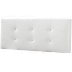 T�te de lit carla 140x60 cm blanc, rembourr�e de mousse