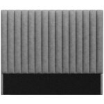 Vente - unique - tête de lit coutures verticales - 170 cm - tissu - gris - sarah Vente - unique - tête de lit coutures verticales - 170 cm - tissu - gris - sarah
