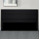 Meubler design - tte de lit design ava - noir - 140 cm, polyurthane, rectangulaire, style contemporain, ...