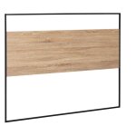 Idmarket - t�te de lit avec fixations murales detroit 145 cm bois et m�tal noir design industriel