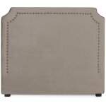 Tte de lit diana velours 140cm taupe